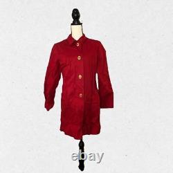 Manteau trench rouge vintage pour femme de marque Coach, taille petite