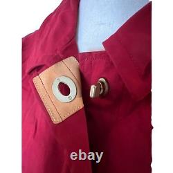 Manteau trench rouge vintage pour femme de marque Coach, taille petite