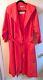 Manteau Vintage Trigere Rouge Trench-coat Avec Ceinture Taille 14 Pour Femmes