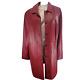 Manteau Vintage En Cuir Rouge Wilsons Avec Fermeture éclair Et Isolation Pour Femmes En Taille Plus 3x.