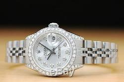 Mesdames Rolex Datejust De Diamants En Or Blanc D'argent En Acier Inoxydable À Cadran