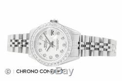 Mesdames Rolex Datejust En Or Blanc 18 Carats Et Acier Inoxydable Blanc Diamant Cadran