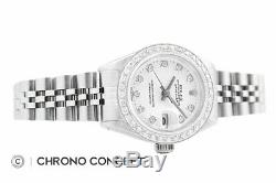 Mesdames Rolex Datejust En Or Blanc 18 Carats Et Acier Inoxydable Blanc Diamant Cadran