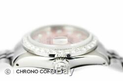 Mesdames Rolex Datejust En Or Blanc 18 Carats Et Acier Inoxydable Pink Diamond Cadran