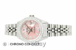 Mesdames Rolex Datejust En Or Blanc 18 Carats Et Acier Inoxydable Pink Diamond Cadran