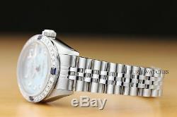 Mesdames Rolex Datejust Ice Blue Diamond Saphir Or Blanc 18 Carats Et Montre En Acier