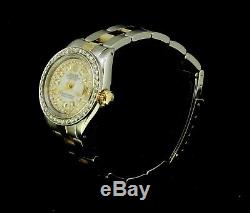 Mesdames Rolex Datejust Oyster Inoxydable Or Diamond Dial Lunette Montre