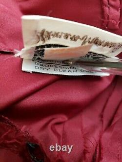 Neiman Marcus Red Sequined Robe Pour Femme Lee Jordan New York Sz 14 Ilgwu Vtg