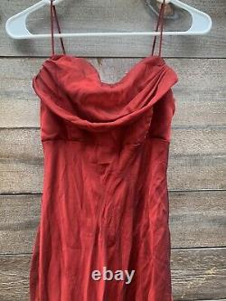 Night Way Femmes Taille 8 Robe Rouge Polyester Vampire Gothique Longue Robe Vintage 90s