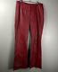Pantalon Rouge évasé En Cuir Vintage Rare Pour Femme De La Marque Wilsons Leather, Modèle Pelle Studio, Taille 10.