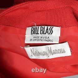 Petit Bill Blass 1970s Robe En Laine Rouge Vintage Robe Avant Zip 70s Vtg Zip Up