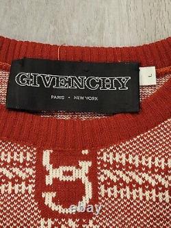 Pull rouge vintage Givenchy pour femmes, taille grande, taille étroite, lisez la description