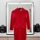 Robe Vintage Rouge Oscar De La Renta Taille 6 Pour Femme En Bonne Condition