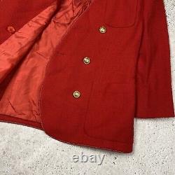 Rare Celine veste blazer en laine rouge vintage pour femmes avec poches taille 42