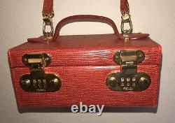 Rare Fendi Vintage Rouge Epi Leather Cosmetic Train Case Crossbody Sac (2 750 $)