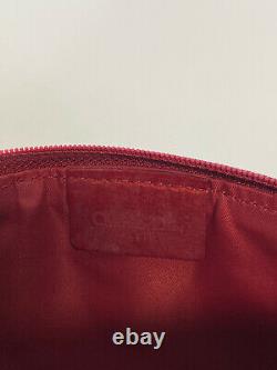 Rare Vtg Christian Dior De John Galliano Red Trotter Monogram Pouch Bag