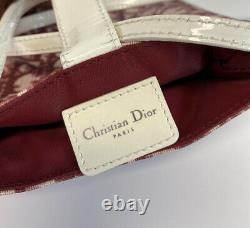 Rare Vtg Christian Dior Par John Galliano Red Trotter Monogram Pochette Bag