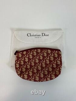 Rare Vtg Christian Dior Par John Galliano Red Trotter Monogram Sac En Pvc