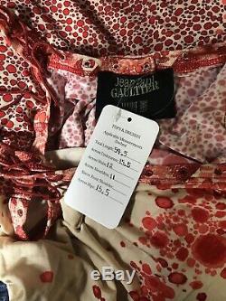 Rare Vtg Jean Paul Gaultier Red Spotted Robe S