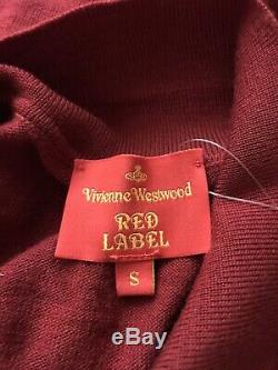 Rare Vtg Vivienne Westwood Red Orb Logo Top En Maille S