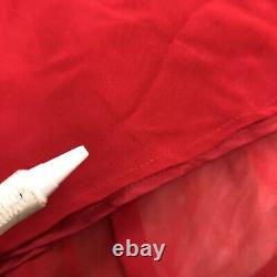Robe Maxi en soie rouge ornée vintage pour femme Lillie Rubin