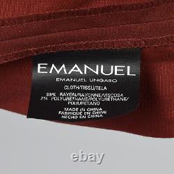 Robe d'été sans manches vintage Emanuel Ungaro des années 1990 de couleur bourgogne, taille XXS.
