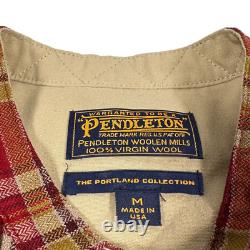 Robe de chasse vintage Pendleton pour femmes de la collection Portland en tartan rouge
