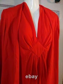 Robe de soirée rouge vintage longue avec veste taille 12 à la taille.