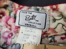 Robe maxi en velours rouge vintage Bete Honolulu à encolure ronde pour femme, taille 4.