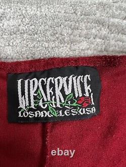 Robe vintage de service des lèvres pour femmes, taille S, en velours rouge, style gothique et vampire
