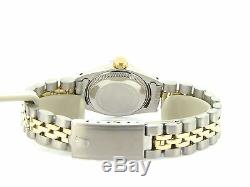 Rolex Datejust 2tone 14k Gold & Montre En Acier Rose Mop Diamond Dial 6917