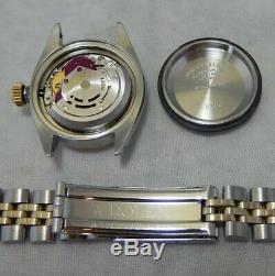 Rolex Oyster Perpetual Datejust 14k / Ss Or Montre Bracelet Jubilé 1978