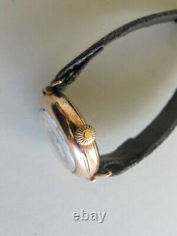 Rolex Wristwatch W & D Cas Vintage 9k Pink Gold Red 12 Dames C. 1916 Avec Boîte