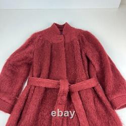 Société de confection Mar Lo Capital Manteau en laine rouge vintage XS/Petit en longueur complète