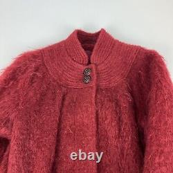 Société de confection Mar Lo Capital Manteau en laine rouge vintage XS/Petit en longueur complète