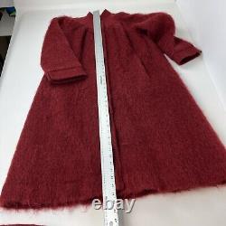 Société de confection Mar Lo Capital Manteau en laine rouge vintage XS/Petit en longueur complète