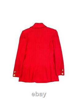 St. John Classic Femme Vintage Marie Gris Jupe Rouge Blazer Suit