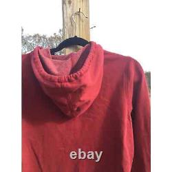 Sweat à capuche zippé pour femmes de la marque Lucky Brand vintage avec broderie M rouge et grue Y2K