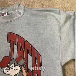 Sweatshirt Vintage Texas Tech Looney Tunes, Sweatshirt Red Raiders Pullover XL