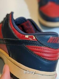 Taille 8 Nike Dunk Low Vintage 2002 Fast Ship 630358 641 Navy Red Womens 9.5 9.5w