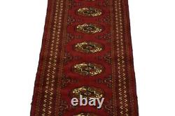 Tapis de couloir étroit style vintage 2X9 fait main en tapis oriental tribal