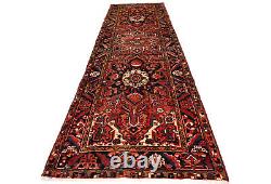 Tapis de couloir oriental fait main en forme de ferme géométrique 4X12 pour la décoration bohème de la maison