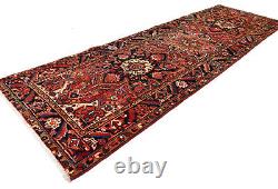 Tapis de couloir oriental fait main en forme de ferme géométrique 4X12 pour la décoration bohème de la maison