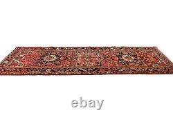 Tapis de couloir oriental fait main en forme de ferme géométrique 4X12 pour la décoration bohème de la maison