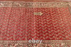 Tapis de coureur Botemir rouge / ivoire à motif paisley vintage 3'x10' tissé à la main traditionnel