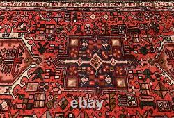 Tapis de coureur oriental géométrique tribal rouge vintage 3X13 pour ferme 2'7X12'9