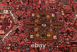 Tapis de coureur oriental géométrique tribal rouge vintage 3X13 pour ferme 2'7X12'9