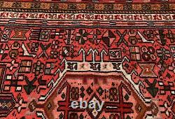 Tapis de coureur oriental géométrique tribal rouge vintage 3X13 pour ferme 2'7X12'9