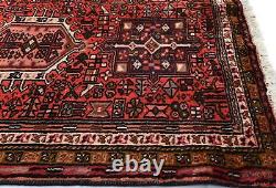 Tapis de coureur oriental géométrique tribal rouge vintage 3X13 pour ferme 2'7X12'9