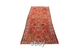 Tapis de coureur oriental rouge vintage tribal floral 3'7X9'5 pour cuisine et couloir